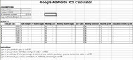 AdWords ROI Calculator screenshot